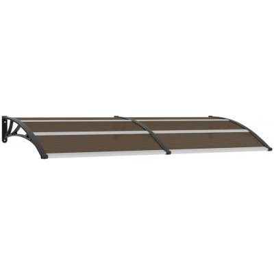 Polykarbonátová stříška s ABS konzolami 240x100cm Černá/Průhledná – Hledejceny.cz
