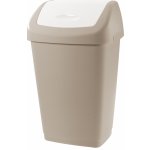 Tontarelli Odpadkový koš AURORA 15 l sv. hnědá/bílá – Zboží Dáma