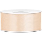 Stuha saténová KRÉMOVÁ, 25 mm x 25 m – Zboží Dáma