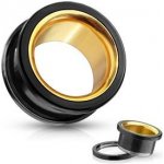 Šperky4U šroubovací černý tunel do ucha TN01135-16 – Zbozi.Blesk.cz