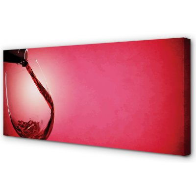 Obrazy na plátně Červené pozadí sklo na levé straně 100x50 cm – Zbozi.Blesk.cz