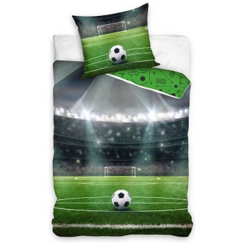 BedTex bavlna povlečení pro fotbalisty motiv Fotbalové hřiště 140x200 70x90