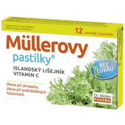 Dr. Müller Pharma Müllerovy pastilky s islandským lišejníkem bez cukru 12 pastilek – Hledejceny.cz
