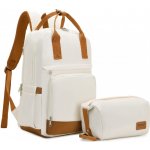 Kono batoh na notebook s kosmetickou taštičkou béžovo hnědá 20,5 l – Sleviste.cz