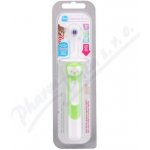 MaM Massaging Brush dětský zubní kartáček s bezpečnostním krytem Zelený – Sleviste.cz