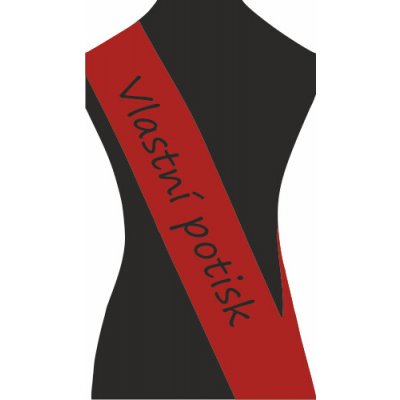 ON-DESIGN Šerpa VLASTNÍ POTISK Barva: červená, Barva potisku: bílá, Fonty písma: Segoe Print – Sleviste.cz