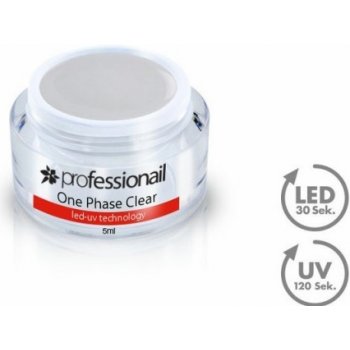 Professionail LED-UV gel jednofázový čírý 5 ml