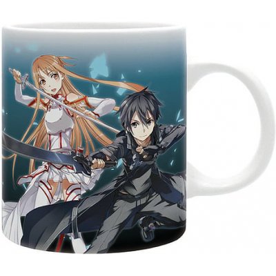 CurePink Hrnek Sword Art Online Asuna & Kirito 320 ml