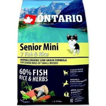 Ontario Senior Mini Fish & Rice 2,25 kg