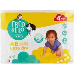 Tesco Fred&Flo Ultra Dry 4+ Maxi 9-16 kg 46 ks