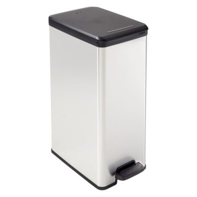CURVER SLIM BIN 40 l Odpadkový koš stříbrný 02340-582 – Sleviste.cz