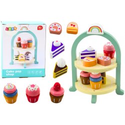 LEAN Toys Sada sladkostí Dorty Cupcakes stojan