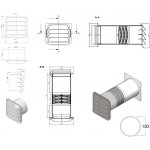 Faber E-Jal Col 150 - stěnová příruba s Thermoboxem a venkovní nerezovou žaluzií – Hledejceny.cz