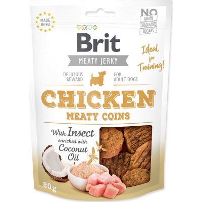 Brit Jerky kuře s hmyzím proteinem kolečka 80 g – Zboží Mobilmania