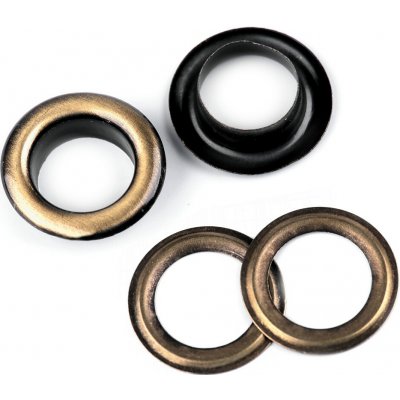 Průchodky s podložkou vnitřní Ø10 mm / vnější Ø16 mm, střední, 4 staromosaz – Sleviste.cz