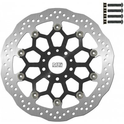 NG přední brzdový kotouč KTM DUKE 790 ABS/790L A2 ABS 18-22 (320X52X5mm) OVERSIZE s adaptéry do třmenů (5 otvorů) plovoucí (prostředek hliníkový) WAVE | Zboží Auto