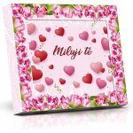 Selllot Miluji Tě Plněné čokoládové lodičky s ořechy růžové tulipány 125 g – Zbozi.Blesk.cz