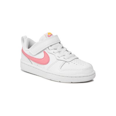 Nike Court Borough Low 2 (Psv) BQ5451 124 White/Coral Chalk/Laser Orange – Zboží Mobilmania