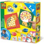 SES Creative Dobarvi si zvířátko baby set prstové barvy se šablonami – Zboží Mobilmania