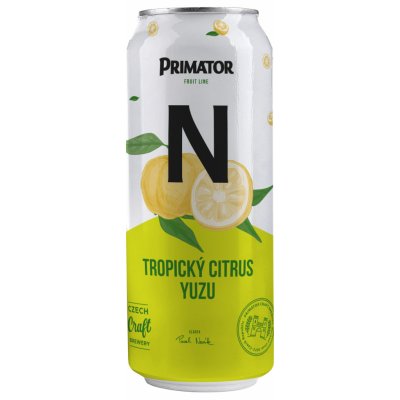 Primátor N Nealko tropický citrus yuzu 0,5% 0,5 l (plech) – Zboží Mobilmania