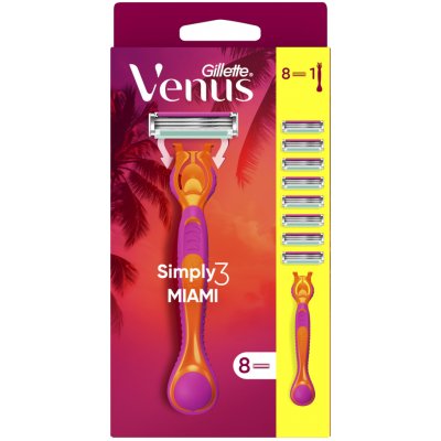 Gillette Venus 3 Simply Miami + 8 ks hlavic – Zbozi.Blesk.cz