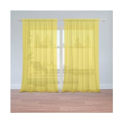 Sablio Záclony Žlutá: 2ks 150x250cm – Hledejceny.cz