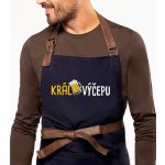 Kariban HobbyTriko Zástěra pro výčepní EXCLUSIVE Král výčepu Tmavě modrá – Hledejceny.cz