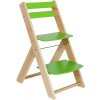 Dětský stoleček s židličkou Woodpartner rostoucí židle Vendy buková lak zelená