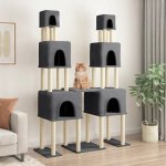 VidaXL Strom se sisalovými škrabadly 136 x 47,5 x 199 cm – Zboží Dáma VidaXL Strom se sisalovými škrabadly 136 x 47,5 x 199 cm – Zboží Dáma