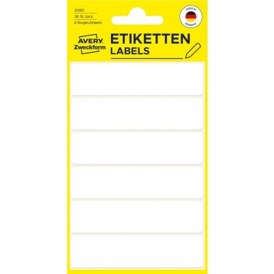 Avery Zweckform 3080 Etikety na ruční popis 76 x 19 mm 36 ks bílé – Hledejceny.cz