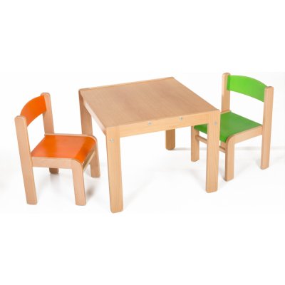 Hajdalánek Dětský stolek Lucas + židličky Luca oranžová / zelená – Zboží Dáma