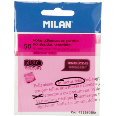 MILAN Blok lep MILAN FLUO PVC 76 x 76 mm růžový – Hledejceny.cz