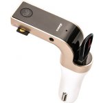 Bluetooth FM Transmitter, na USB a micro SD karty - Stříbrná