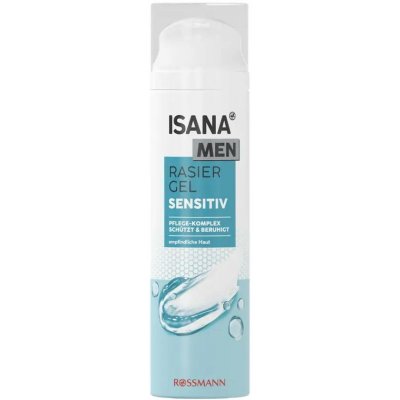 ISANA Men Gel na holení Sensitive 200 ml – Zboží Dáma
