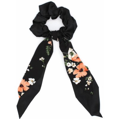 Látková gumička s dvojitou stuhou Barva: černá – Zboží Dáma