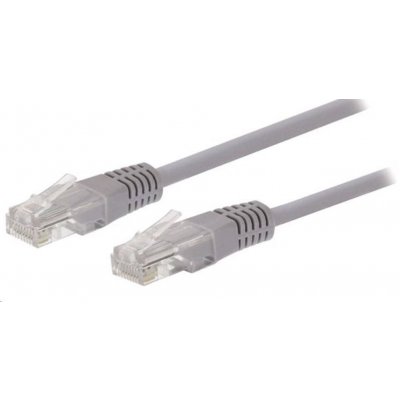 C-Tech CB-PP5-1 patch, Cat5e, UTP, 1m, šedý – Zbozi.Blesk.cz