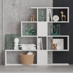 Hanah Home Bookshelf Karlin - White White – Zboží Dáma