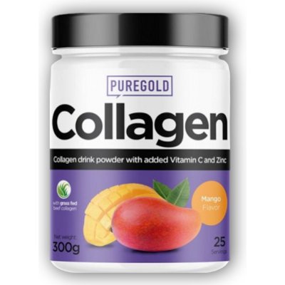 PureGold PureGold Kolagen Bovine + vit. C 300 g citron – Zbozi.Blesk.cz