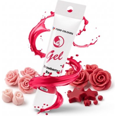 Food Colours gelová barva tuba Strawberry Red 30 g – Hledejceny.cz