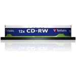 Verbatim CD-RW 700MB 12x, SERL, spindle, 10ks (43480) – Zboží Živě