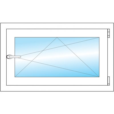OKNA HNED Plastové okno 76x46 cm bílé otevíravé a sklopné pravé – Hledejceny.cz