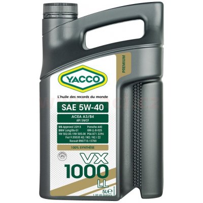 Yacco VX 100 LL 5W-40 5 l