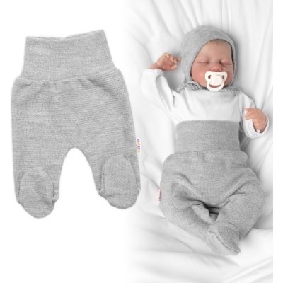 Baby Nellys Pletené kojenecké polodupačky Hand Made šedé – Hledejceny.cz