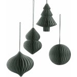 Broste Dekorační papírové ozdoby SET 4ks zelené – Hledejceny.cz