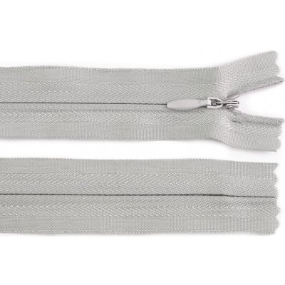 Spirálový zip skrytý No 3 délka 60 cm, malé, 310 šedá světlá – Hledejceny.cz