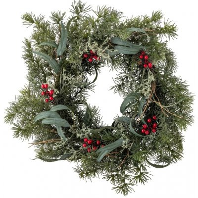 Bloomingville Zelený plastový dekorativní věnec Pine 60 cm – Hledejceny.cz