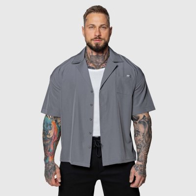 Iron Aesthetics Cuban oversized košile šedá – Sleviste.cz