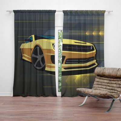 Sablio Závěs Chevrolet Camaro Pruhy: 2ks 140x250cm – Hledejceny.cz