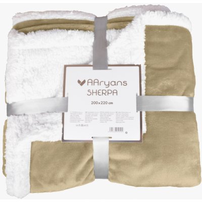 Aaryans deka s beránkem Sherpa béžová 200x220 – Zboží Mobilmania