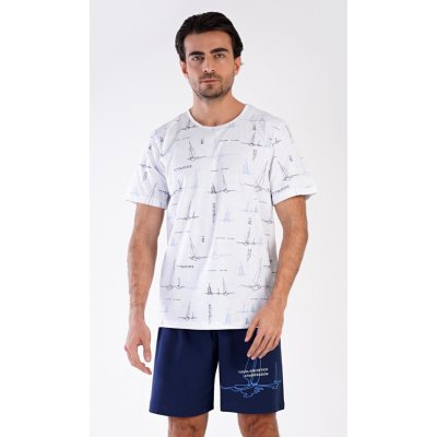 Vienetta MAN pánské pyžamo šortky Plachetnice tmavě modrá – Zboží Dáma